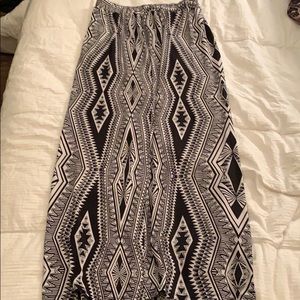 black and whit maxi